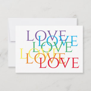 De Correspondance CARTE PLATE 3,5x5 AMOUR ARC-EN-CIEL