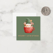 De Correspondance Carte plate 6,4 x 6,4 cm (Devant/Arrière en situation)