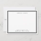 De Correspondance Carte plate à deux bordures avec nom et adresse (Devant)