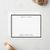 De Correspondance Carte plate à deux bordures avec nom et adresse (Devant/Arrière en situation)