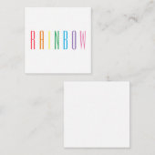 De Correspondance Carte plate carrée RAINBOW 2,5" (Devant / Derrière)