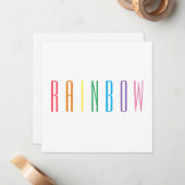 DE CORRESPONDANCE CARTE PLATE CARRÉE RAINBOW 5,25" (Devant/Arrière en situation)
