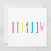 DE CORRESPONDANCE CARTE PLATE CARRÉE RAINBOW 5,25" (Devant)