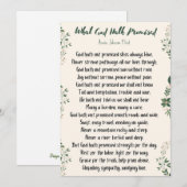 De Correspondance Carte plate Ce que Dieu a promis (Devant / Derrière)