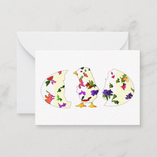 De Correspondance Carte plate Easter poussin qui éclot (Devant)