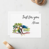 De Correspondance Carte plate Love birds (Devant/Arrière en situation)