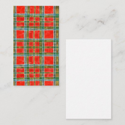 De Correspondance CARTE PLATE MAC BAIN TARTAN 3.5x2 (Devant / Derrière)