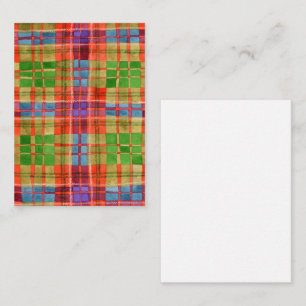 De Correspondance Carte plate MAC RAE TARTAN 3,5x2,5