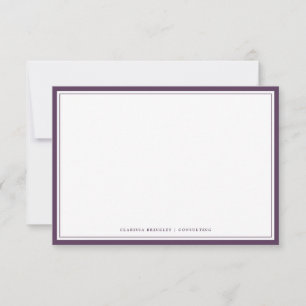 De Correspondance Carte Plum Purple Flat Note