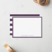 De Correspondance Carte Plum Purple Flat Note (Devant/Arrière en situation)