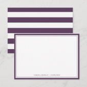 De Correspondance Carte Plum Purple Flat Note (Devant / Derrière)