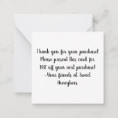 De Correspondance Carte pour notes avec Merci Pansies (Dos)