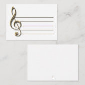 De Correspondance Carte pour notes blanc Pale Gold Treble (Devant / Derrière)