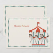 De Correspondance Carte pour notes du Carousel Merci (Devant / Derrière)