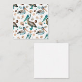 De Correspondance Carte pour notes du Pélican turquoise (Devant / Derrière)