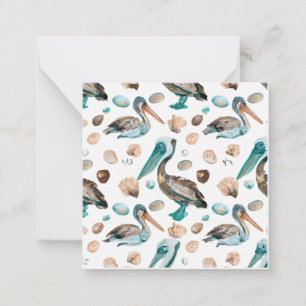 De Correspondance Carte pour notes du Pélican turquoise
