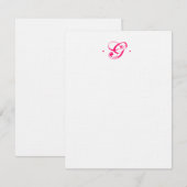 De Correspondance Carte pour notes initial (Devant / Derrière)