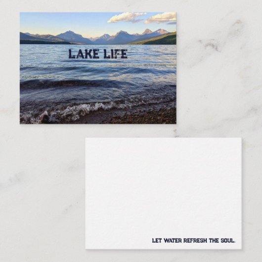 De Correspondance Carte pour notes Lake Life (Devant / Derrière)