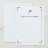 De Correspondance Carte pour notes Merci (Devant / Derrière)