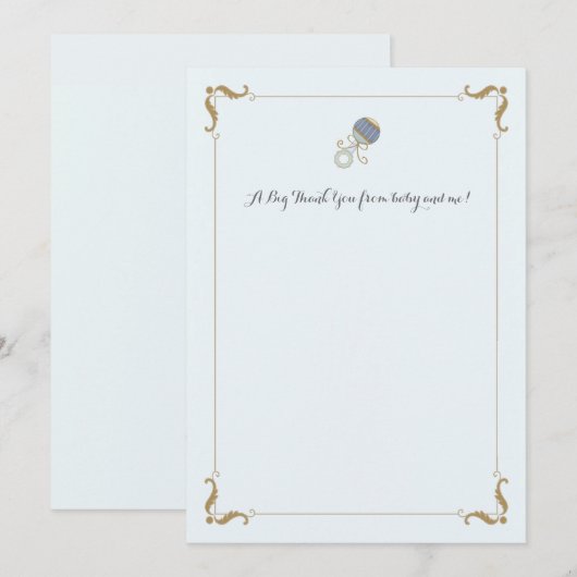 De Correspondance Carte pour notes Merci (Devant / Derrière)