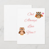 De Correspondance carte pour notes "Owl Always Love You" (Devant / Derrière)