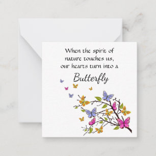 De Correspondance Carte pour notes papillon