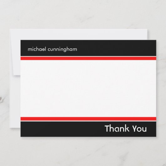 De Correspondance Carte pour notes plat avec nom (Devant)