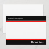 De Correspondance Carte pour notes plat avec nom (Devant / Derrière)