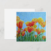 De Correspondance CARTE POUR NOTES plat CA Poppy (Devant / Derrière)