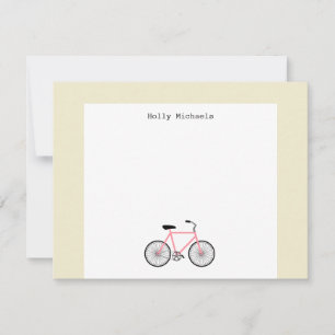 De Correspondance Carte pour notes plat personnalisé à bicyclette