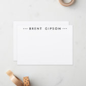 DE CORRESPONDANCE CARTE POUR NOTES STATIONNAIRE (Devant/Arrière en situation)