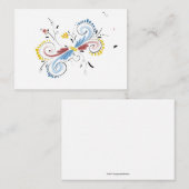 De Correspondance Carte pour notes vide (Devant / Derrière)