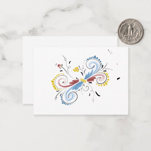 De Correspondance Carte pour notes vide (Devant/Arrière en situation)