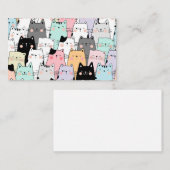 De Correspondance Carte pour notes vierge avec chats (Devant / Derrière)