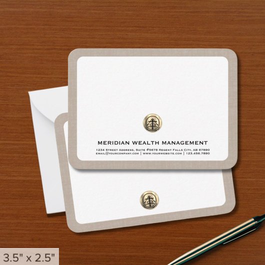 De Correspondance Carte professionnelle Gold Logo Business Note