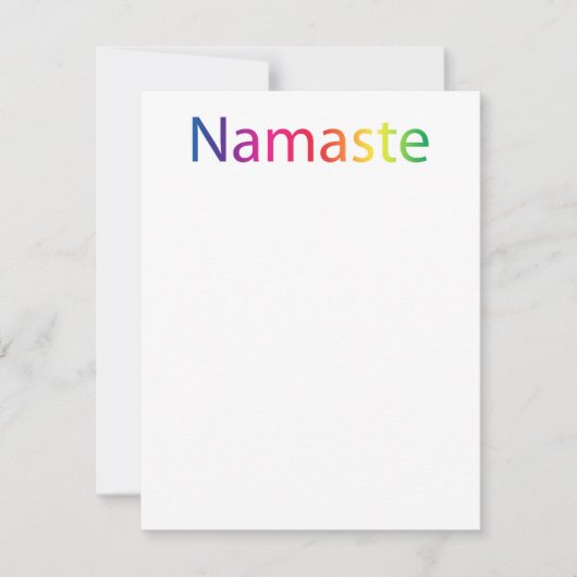 De Correspondance Carte Rainbow Namaste Flat (Devant)