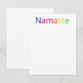 De Correspondance Carte Rainbow Namaste Flat (Devant / Derrière)