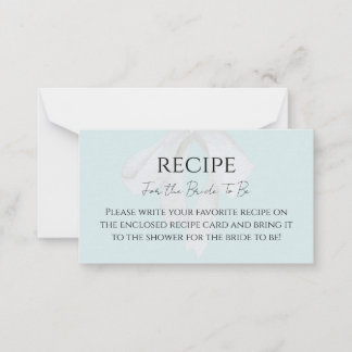 De Correspondance Carte Recette Fête des mariées bleu turquoise Bow