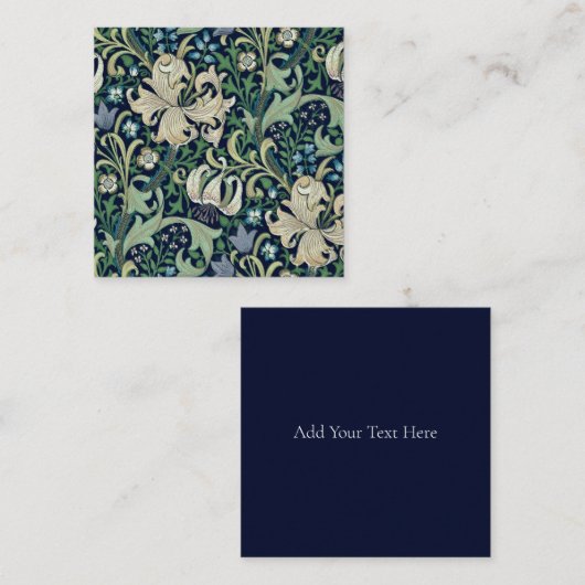 DE CORRESPONDANCE CARTE REMARQUE PLAT : WILLIAM MORRIS : HONEYSUCKLE (Devant / Derrière)