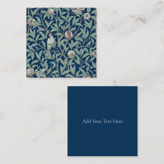 DE CORRESPONDANCE CARTE REMARQUE PLAT : WILLIAM MORRIS : POMEGRANATE (Devant / Derrière)