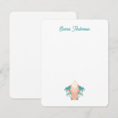 De Correspondance Carte Retro Beach Surfboard personnalisée (Devant / Derrière)