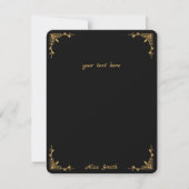 De Correspondance Carte Retro Stylish Black Flat Note (Devant)