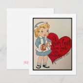 De Correspondance Carte Retro Valentine (Devant / Derrière)