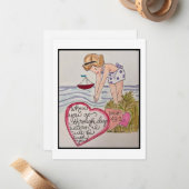 De Correspondance Carte Retro Valentine (Devant/Arrière en situation)