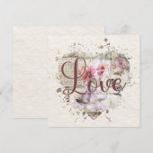 De Correspondance Carte Romantique Love Heart Note (Devant / Derrière)