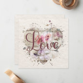 De Correspondance Carte Romantique Love Heart Note (Devant/Arrière en situation)