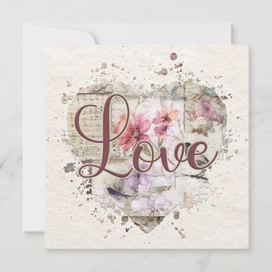 De Correspondance Carte Romantique Love Heart Note (Devant)