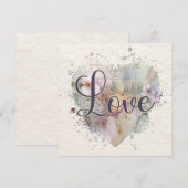 De Correspondance Carte Romantique Love Heart Note (Devant / Derrière)