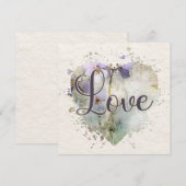 De Correspondance Carte Romantique Love Heart Note (Devant / Derrière)