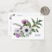 De Correspondance Carte RSVP Anemone et Thistle (Devant/Arrière en situation)